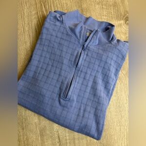 Ben Hogan‎ Performance ¼-Zip High Neck Longsleeve Pullover Shirt Blue Mens Sz XL